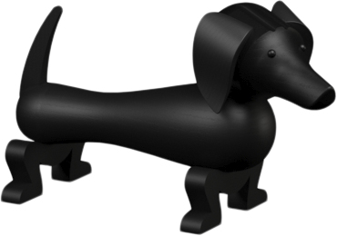 Gravhund Lille Mørk Bejdset eg